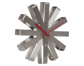 UMBRA Стенен часовник “RIBBON“ - цвят инокс