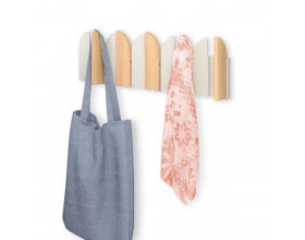 UMBRA Закачалка за стена с 5 бр. закачалки “SALOON“ - цвят натурален / пясък