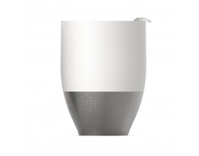 ASOBU  Двустенна термочаша “IMPERIAL COFFEЕ“ - 300 мл - цвят бял/инокс