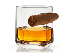 VISKI Кристална чаша за уиски с поставка за пури “CIGAR“ - 380 мл.