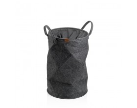 KELA Кош за пране “Fay“ кръгъл с връзки - тъмно сив