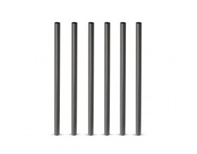 VISKI Коктейлни сламки “LowBall GunMetal“ - 6бр, черни