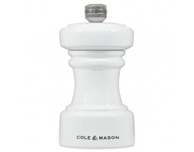 COLE & MASON Мелничка за пипер “HOXTON“ - 10,4 см. - цвят бял гланц