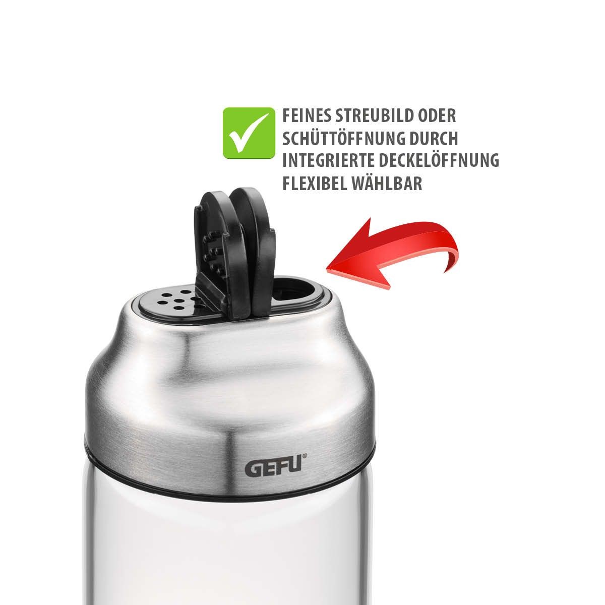 GEFU Комплект за олио,оцет, сол и пипер “KIPPO“ 5 части