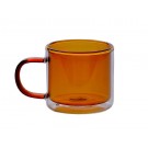 FAUBOURG Цветна двустенна стъклена чаша “LUXOR“ - 300 мл. - оранж