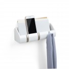 UMBRA Стенен органайзер с 3 бр. закачалки “CUBBY MINI“ - цвят бял