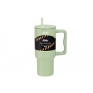MAKU Двустенна термочаша със сламка, 900мл. - цвят зелен
