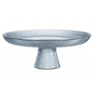 MAKU Стъклена поставка за торта и сладкиши, Ø30 см. - цвят син