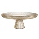 MAKU Стъклена поставка за торта и сладкиши, Ø30 см. - цвят шампанско