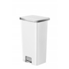 EKO Кош за отпадъци с педал “HANA II“ - бял - 90 л.