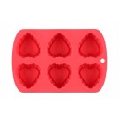 WINTERIA Силиконова форма за 6 бр. мъфини сърца