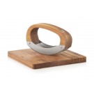 AdHoc Нож за кълцане с дъска RoccaVerde - акация