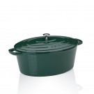 KELA Чугунена овална тенджера с капак “Calido“ - 36х29 см. - зелена