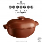 EMILE HENRY Керамична индукционна овална тенджера “DELIGHT" - 4,5 л / 36 х 24см - цвят керемидено червен