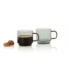 AdHoc Комплект 2 бр чаши за кафе IMPACT, 70мл - сиво стъкло