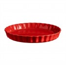 EMILE HENRY Керамична форма за тарт Ø 29,5 см "TART DISH" - цвят червен