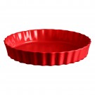 EMILE HENRY Керамична форма за тарт Ø 32 см "DEEP TART DISH"- цвят червен