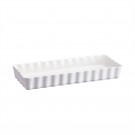 EMILE HENRY Керамична форма за тарт "SLIM RECTANGULAR TART DISH"- цвят бял