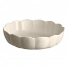 EMILE HENRY Керамична форма "MADELEINE ROUND DISH" - цвят екрю