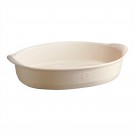 EMILE HENRY Керамична овална форма за печене "LARGE OVAL OVEN DISH" - 41,5 х 26,5 см - цвят екрю