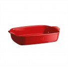 EMILE HENRY Керамична тава "RECTANGULAR OVEN DISH"- 36,5 х 23,5 см - цвят червен