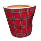 Nerthus Порцеланова чаша за кафе “RED TARTAN“ - 100  мл