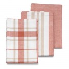 KELA Комплект от 3 бр. домакински кърпи за съдове “Pasado“ - 65х45 см. - цвят корал