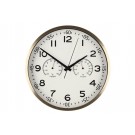 4LIVING Часовник за стена с термометър и хигрометър “Verona“ - цвят злато - Ø 30 см.