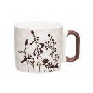 4LIVING Порцеланова чаша с дръжка “Hay“ - цвят черен - 435 мл.