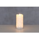 FINNLUMOR Восъчна LED свещ с 3D пламък - бяла - 15 см.