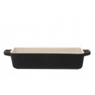 MAKU Керамична тава с дръжки - черна  3 л, 36,5 х 21 см.