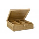 BREDEMEIJER Бамбукова кутия за чай с 6 отделения и дървен капак