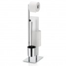 KELA К-т стойка за тоалетна хартия, четка за тоалетна и държач за рез. ролки “Style 2.0“ - полирана - свободно стояща