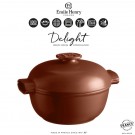 EMILE HENRY Керамична индукционна тенджера “DELIGHT"  - 4 л / Ø 27 см - цвят керемидено червен
