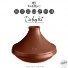 EMILE HENRY Керамичeн индукционен тажин “DELIGHT", малък  - Ø 27 см - цвят керемидено червен