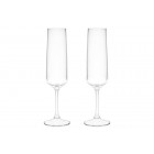 MAKU Комплект от 2бр чаши за шампанско Titanium Crystal - 205мл.