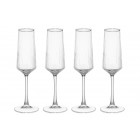 MAKU Комплект 4бр оребрени чаши за пенливо вино - 220мл.