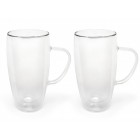 BREDEMEIJER Сет от 2 двустенни стъклени чаши с дръжка за Cappuccino/Latte Macchiato - 400 мл. 