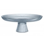 MAKU Стъклена поставка за торта и сладкиши, Ø30 см. - цвят син