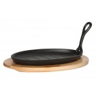 MUSTANG Чугунен грил тиган с моб. дръжка и подложка - 27,5х18см