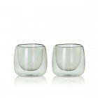 AdHoc Двустенни стъклени свещници 2 бр. Yuna - сиви