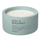BLOMUS Ароматна свещ FRAGA, размер XL - аромат Basil & Bergamot - цвят Pine Gray