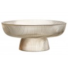 MAKU Стъклена купа / фруктиера за сервиране,Ø26 см - цвят шампанско