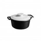 EMILE HENRY Индукционна тенджера “Sublime+“Ø 25,5см, 3л - цвят черен / бял