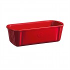 EMILE HENRY Керамична правоъгълна форма за печене "LOAF BAKING DISH" - 31,5 х 13,5  - цвят червен