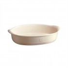 EMILE HENRY Керамична тава "OVAL OVEN DISH" - 35х22,5 см - цвят екрю