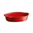 EMILE HENRY Керамична тава "OVAL OVEN DISH" - 35х22,5 см - цвят червен