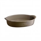 EMILE HENRY Керамична тава "OVAL OVEN DISH" - 35х22,5 см - цвят сиво-бежов