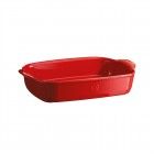 EMILE HENRY Керамична тава "RECTANGULAR OVEN DISH"- 36,5 х 23,5 см - цвят червен