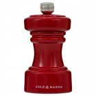 COLE & MASON Мелничка за сол “HOXTON“ - 10,4 см. - цвят червен гланц